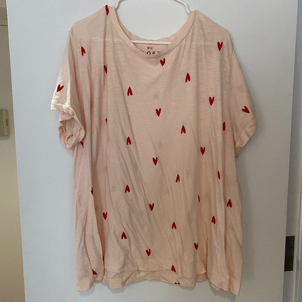 Loft Plus Heart New Crew Tee